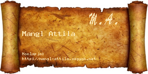 Mangl Attila névjegykártya